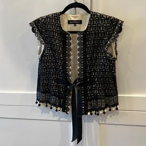 Nanette Lepore size 2 Blouse, black
